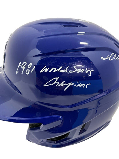 STEVE GARVEY SIGNED DODGERS FULL SIZE REPLICA HELMET 8 INSCRIPTIONS PSA 2C60871