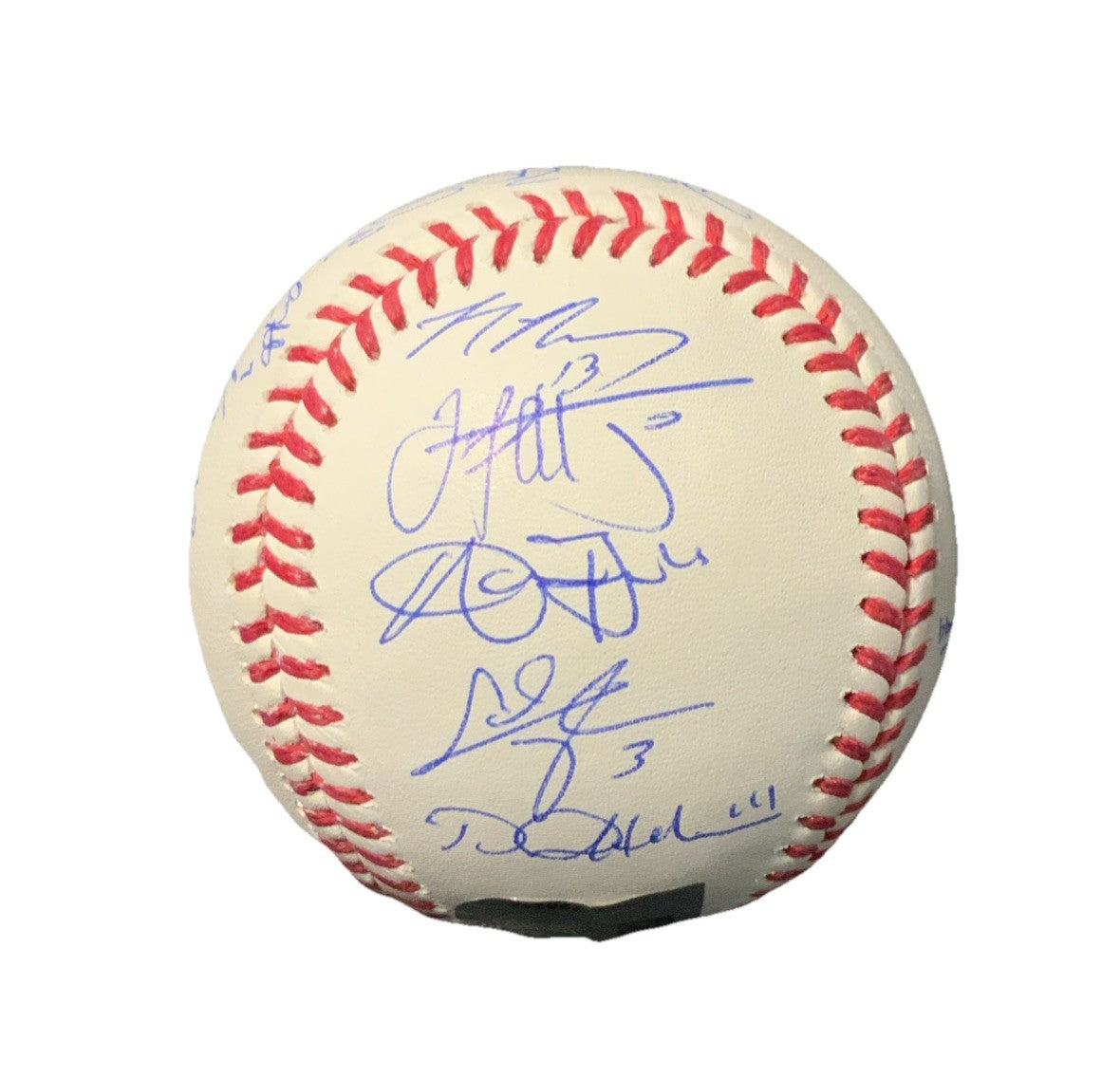 DODGERS SIGNED 2024 WORLD SERIES BALL 21 AUTOS FREEMAN TEO MUNCY BUEHLER PSA 052