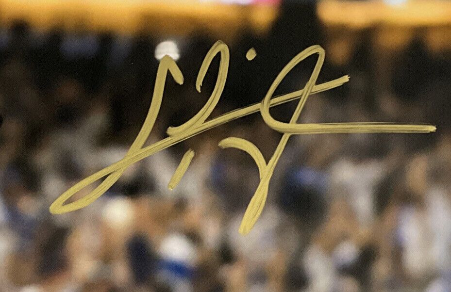 CHRIS TAYLOR DODGERS SIGNED 16X20 2021 WILD CARD WALK OFF HOMERUN PHOTO GOLD PSA