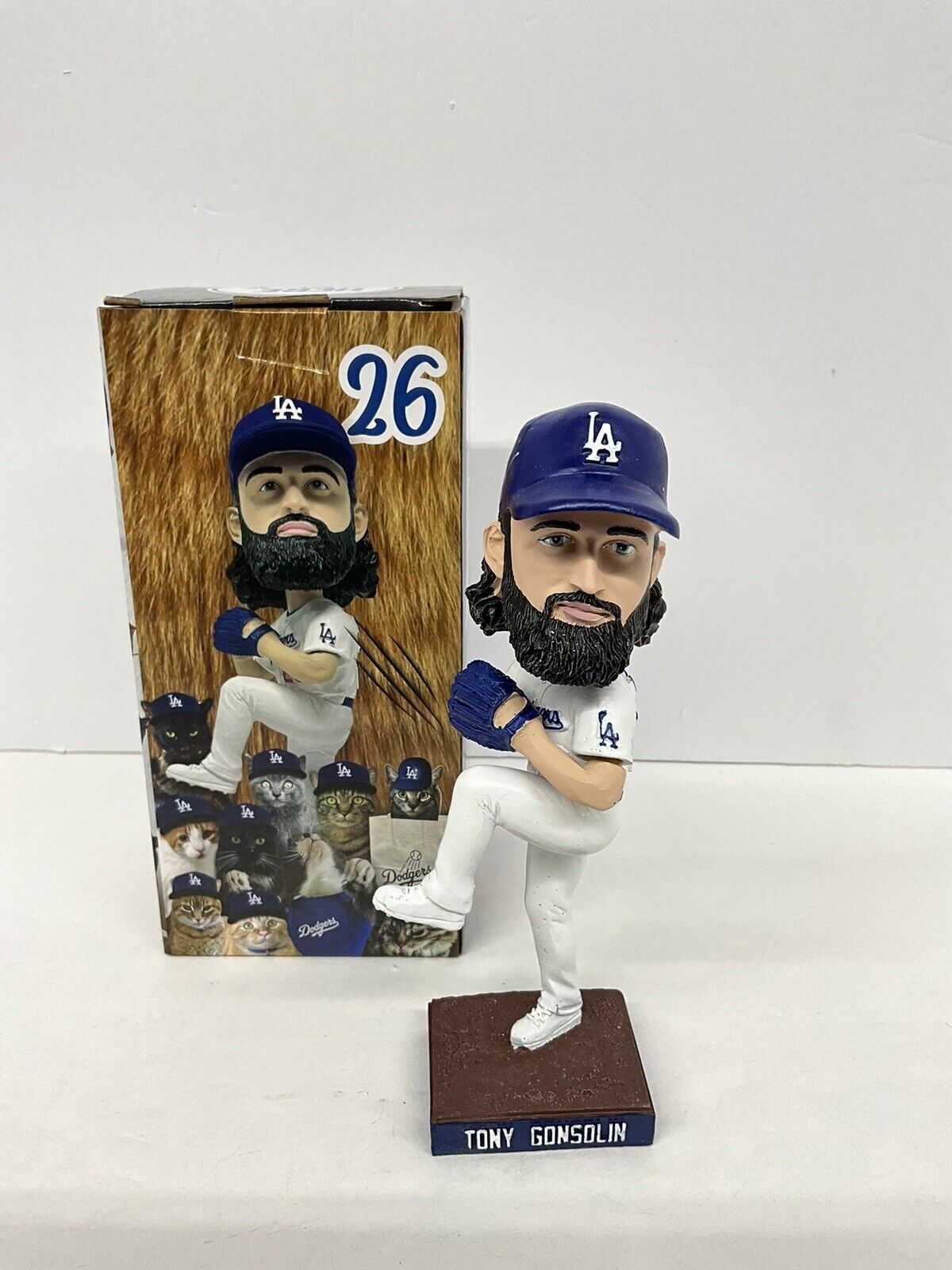 TONY GONSOLIN 2020 WORLD SERIES CHAMP SIGNED DODGERS SGA BOBBLEHEAD PSA 3C24855