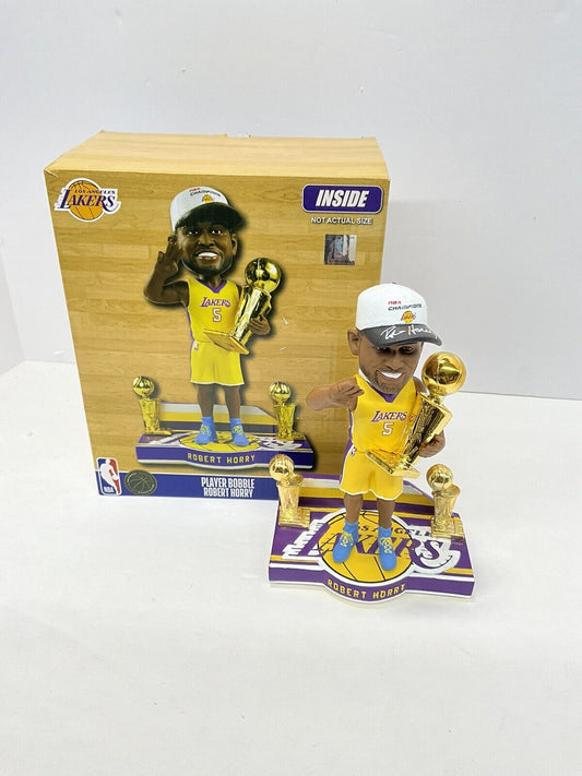 ROBERT HORRY SIGNED LAKERS 3X CHAMPION LIMITED #/216 FOCO BOBBLEHEAD BAS W128255