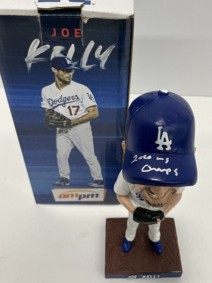 JOE KELLY SIGNED DODGERS 2019 SGA BOBBLEHEAD "2020 WS CHAMPS" INSC PSA 2C74715