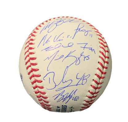 DODGERS SIGNED 2024 WORLD SERIES BALL 21 AUTOS FREEMAN TEO MUNCY BUEHLER PSA 055