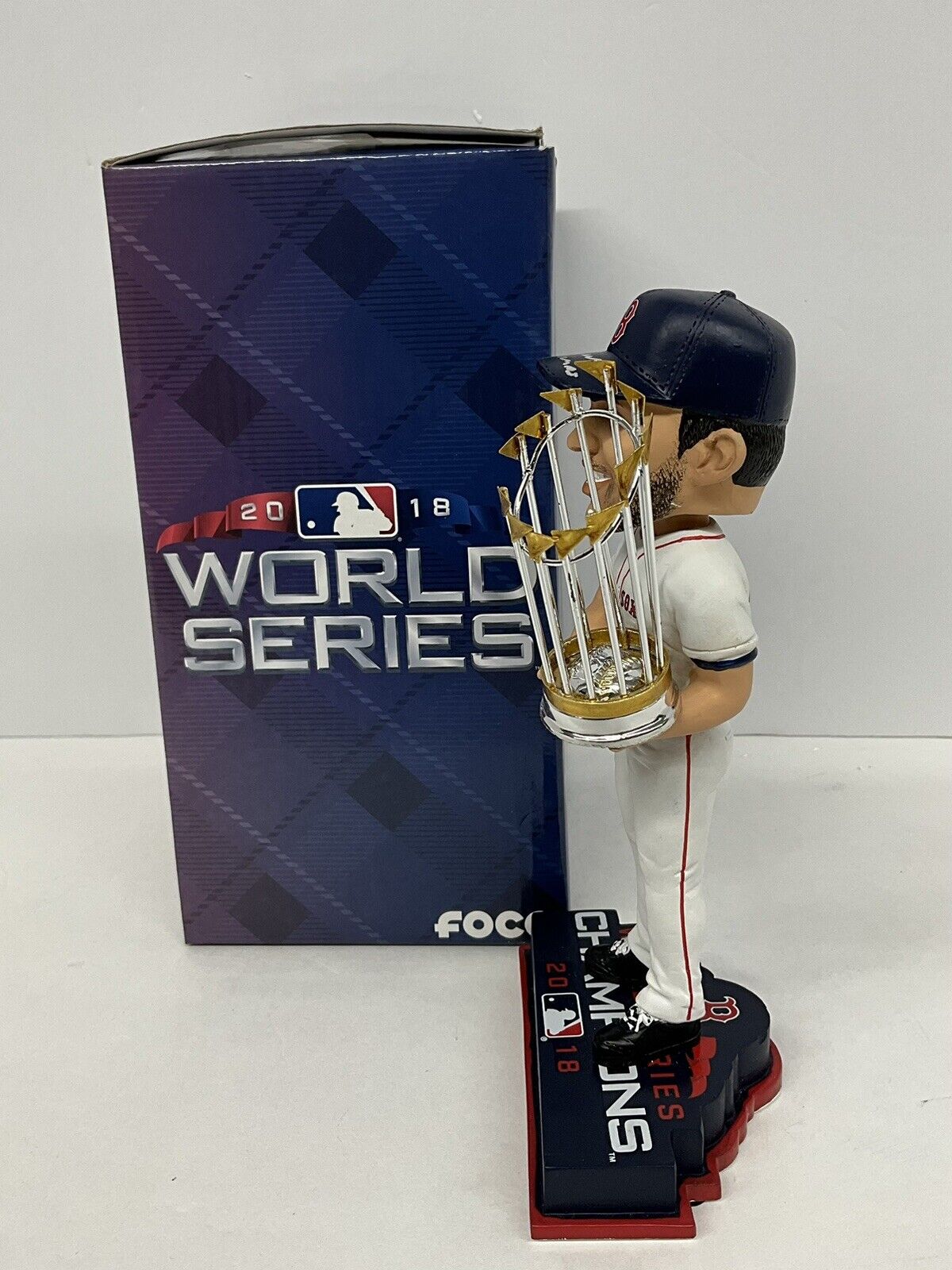 JD MARTINEZ SIGNED BOSTON RED SOX FOCO BOBBLEHEAD "2018 WS CHAMPS" BAS W807863