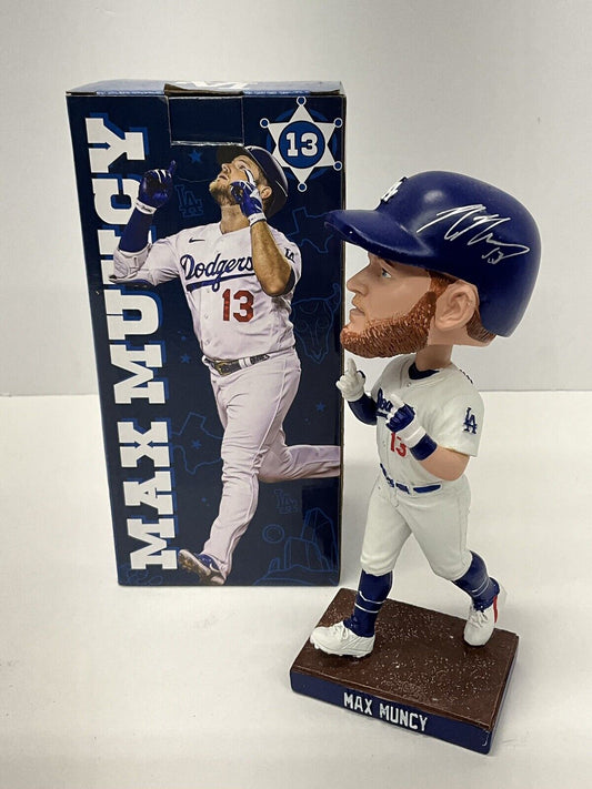 MAX MUNCY 2020 WS CHAMP SIGNED DODGERS 2022 SGA BOBBLEHEAD PSA 2C51348