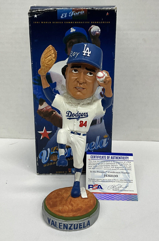 FERNANDO VALENZUELA DODGERS SIGNED 06 SGA LE SILVER BASE BOBBLEHEAD PSA 1C52133