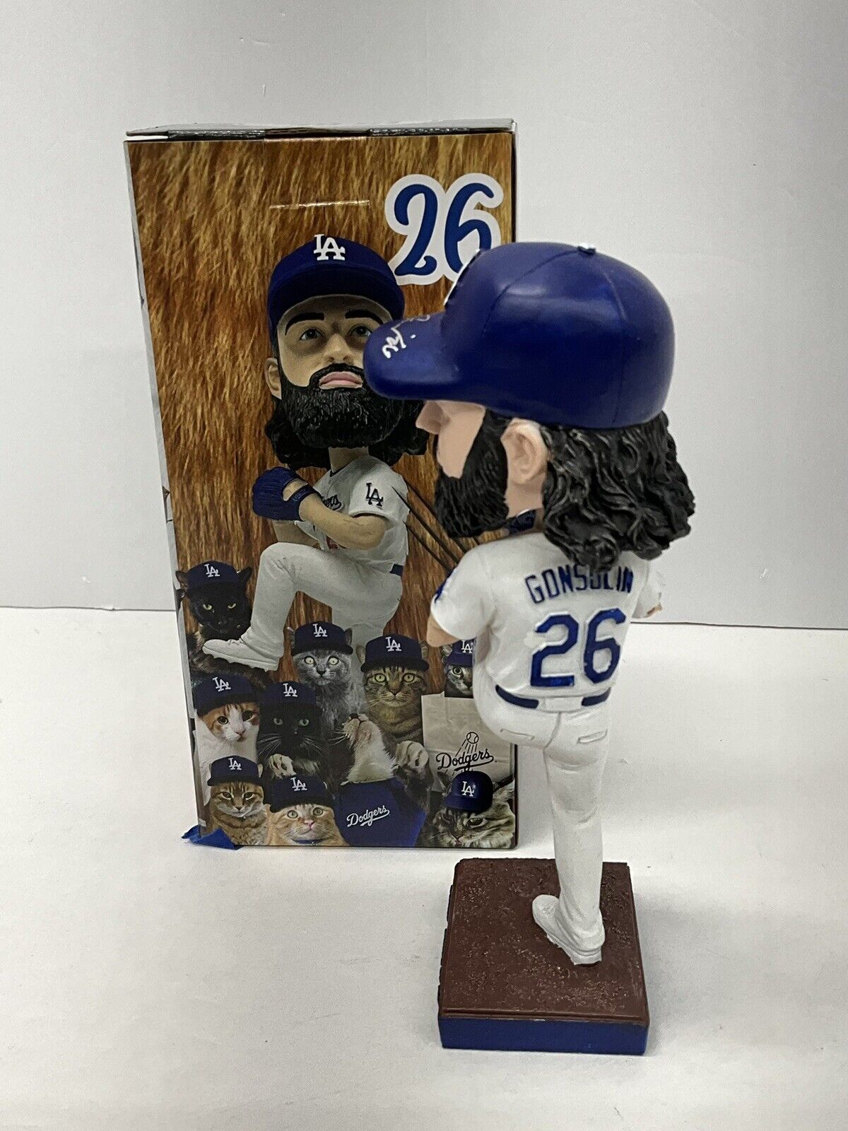 TONY GONSOLIN SIGNED DODGERS SGA BOBBLEHEAD "2020 WS CHAMPS" INSCRIP PSA 2C60242