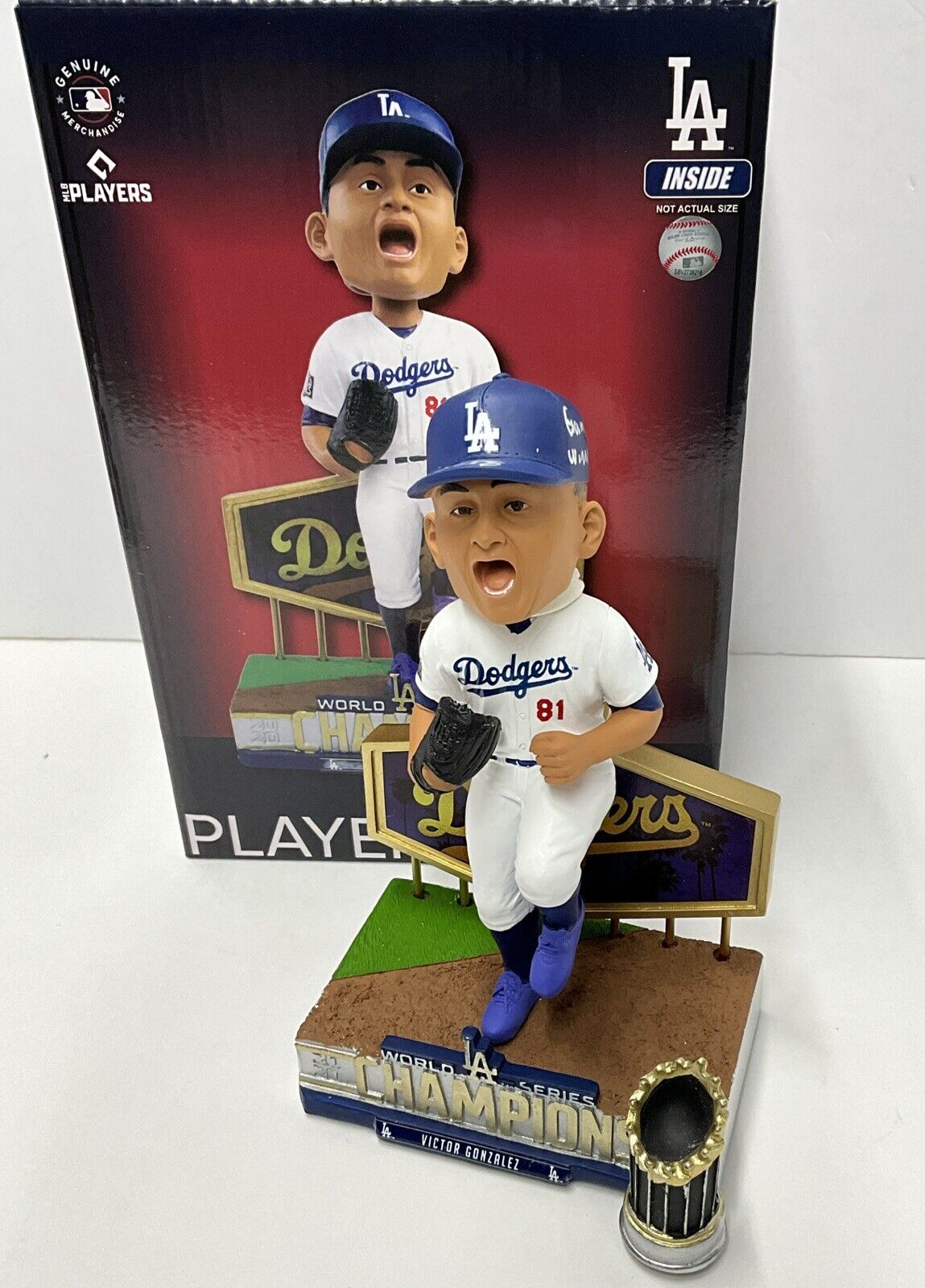 VICTOR GONZALEZ DODGERS SIGNED 20 WS FOCO BOBBLEHEAD "GAME 6 WINNER" PSA 2C88334