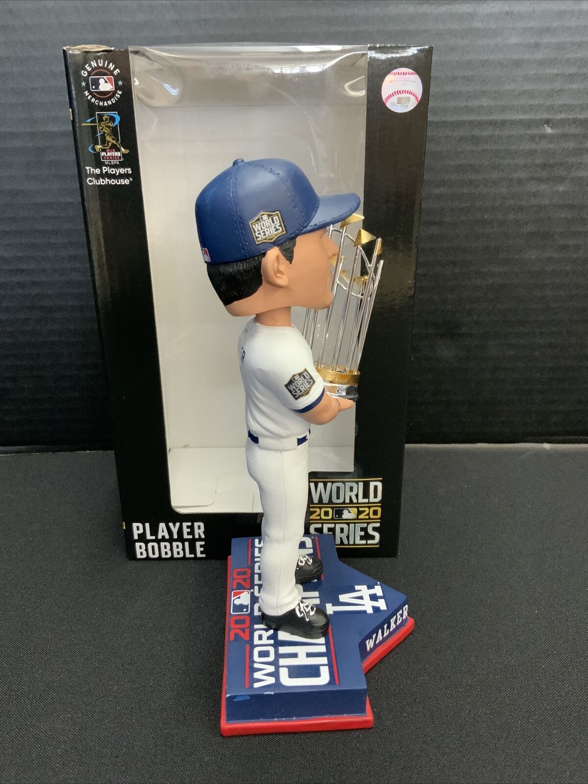 WALKER BUEHLER DODGERS SIGNED FOCO 2020 WS CHAMPIONSHIP BOBBLEHEAD WK 30271