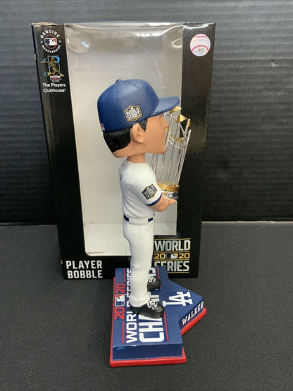 WALKER BUEHLER DODGERS SIGNED FOCO 2020 WS CHAMPIONSHIP BOBBLEHEAD WK 30271