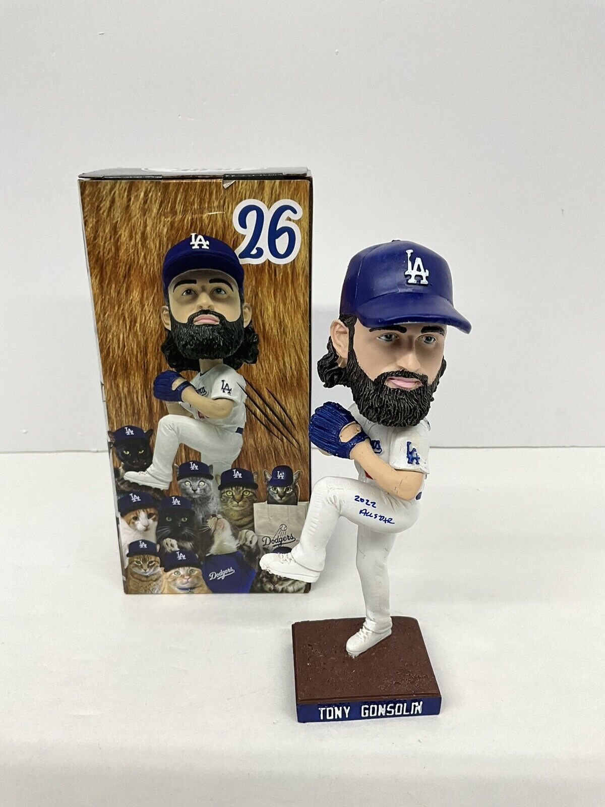 TONY GONSOLIN SIGNED DODGERS SGA BOBBLEHEAD "2022 ALL STAR" INSCRIP PSA 2C60253