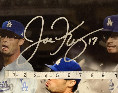 7/17 JOE KELLY DODGERS SIGNED 22X26 POUTY FACE EDIT CANVAS "NICE SWING BITCH PSA