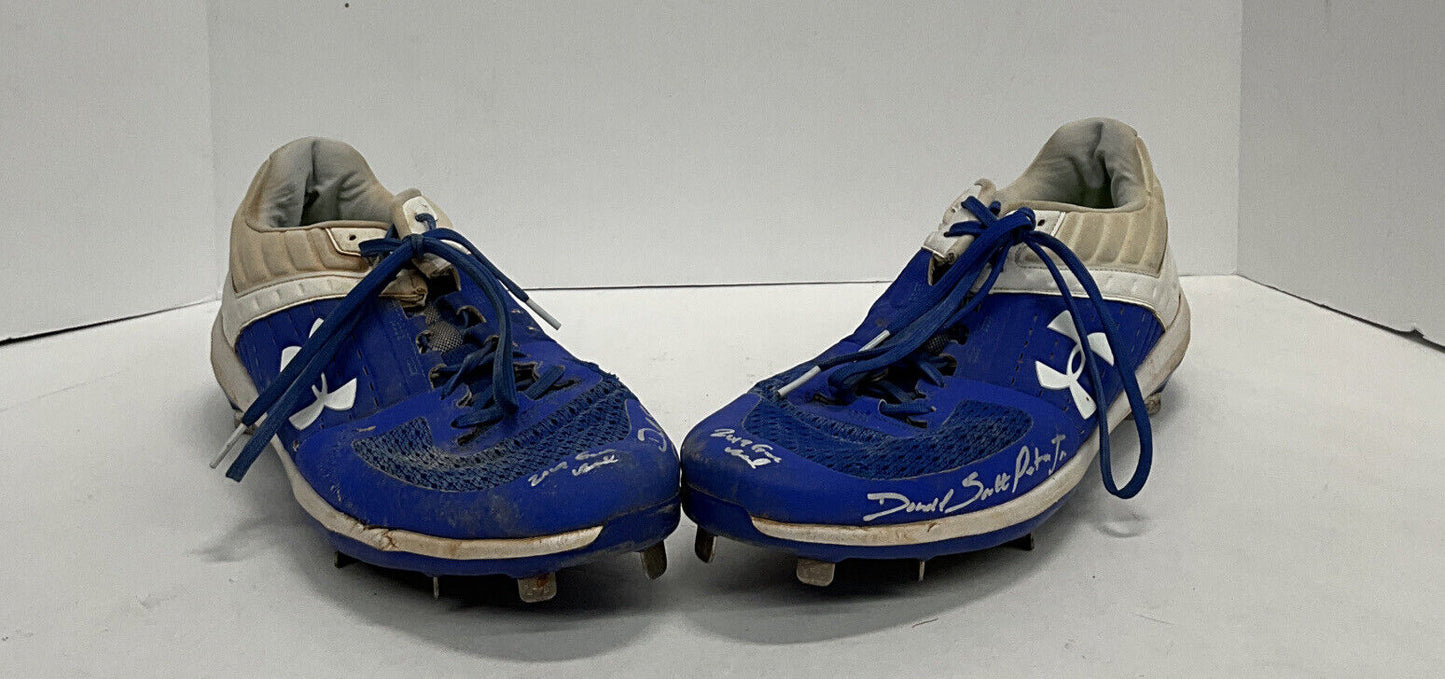 DJ PETERS DODGERS TIGERS FULL NAME SIGNED GAME USED CLEATS PSA RG29210/11