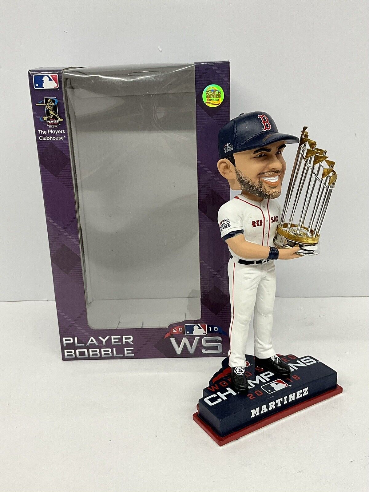 JD MARTINEZ SIGNED BOSTON RED SOX 2018 WORLD SERIES FOCO BOBBLEHEAD BAS W807848