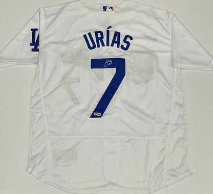 JULIO URIAS DODGERS 2020 WORLD SERIES CHAMPION SIGNED JERSEY BECKETT WZ59902