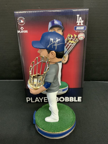 CHRIS TAYLOR DODGERS SIGNED FOCO CHAMPIONSHIP BOBBLEHEAD PSA 1C01597