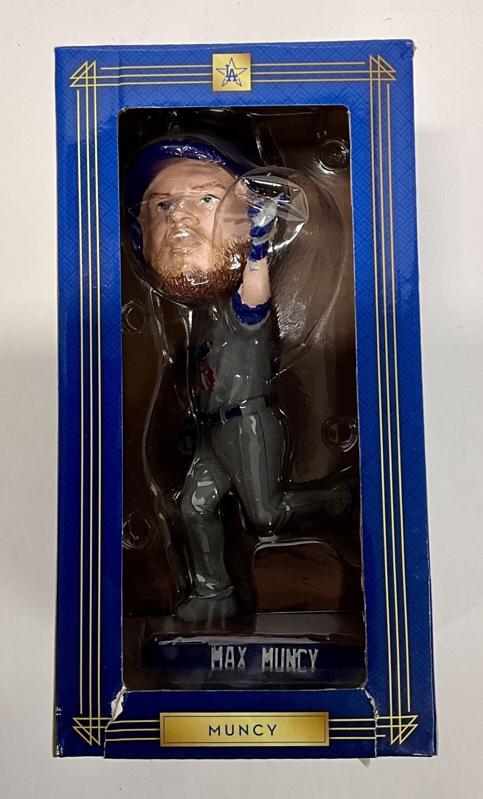 MAX MUNCY SIGNED DODGERS 2021 SGA BOBBLEHEAD "GIANT KILLER" INSCRIPT PSA 2C51366