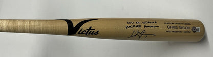 CHRIS TAYLOR DODGERS SIGNED VICTUS BAT "2021 NL WILDCARD WALK0FF HR" BAS WZ59564