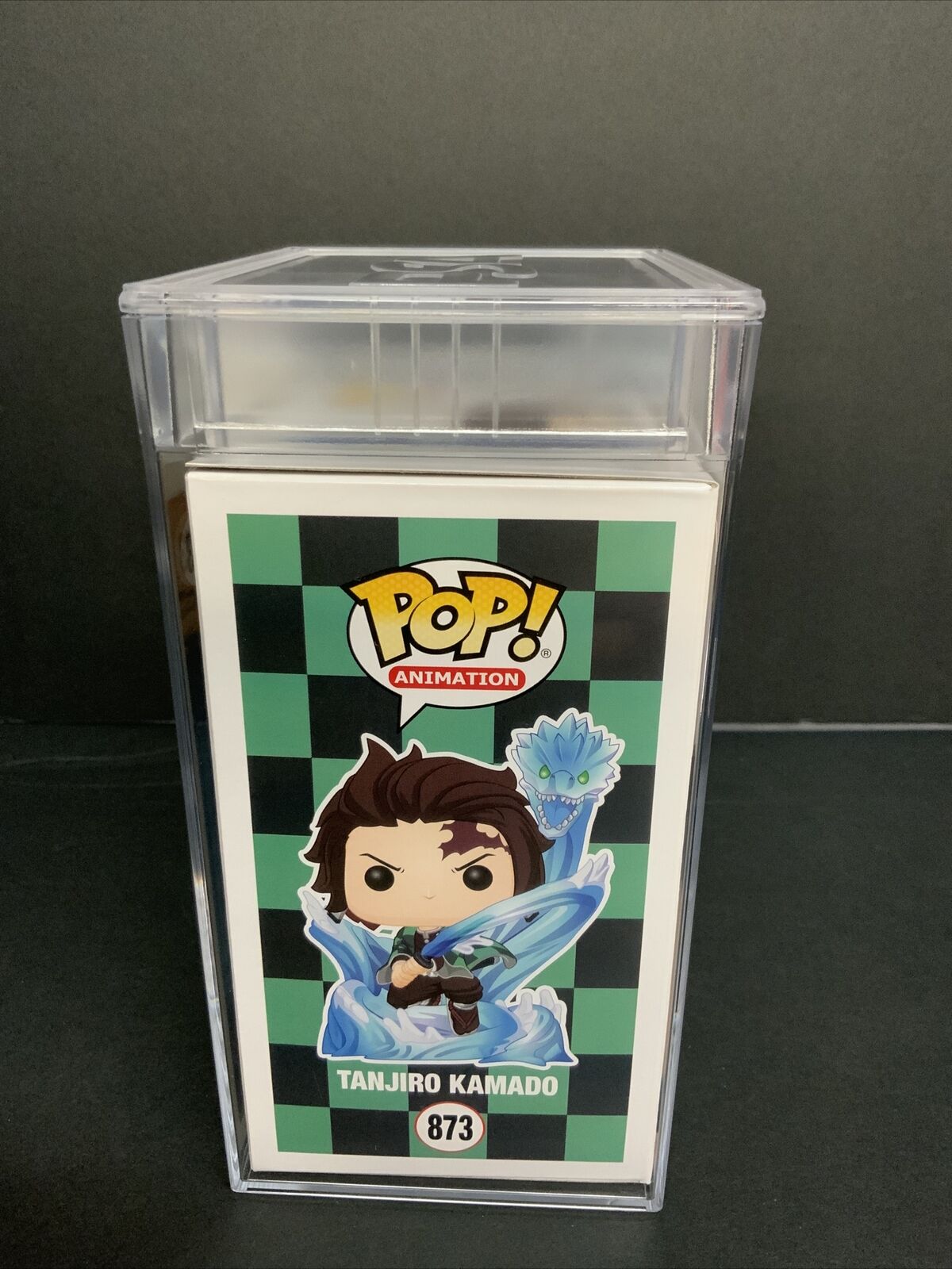 ZACH AGUILAR SIGNED DEMON SLAYER TANJIRO KAMADO FUNKO POP 873 PSA SLABBED C61274