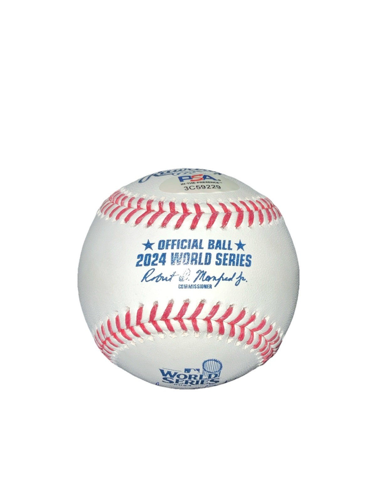 WALKER BUEHLER SIGNED 2024 WORLD SERIES BASEBALL "2024 WS LAST OUT" PSA WITNESS