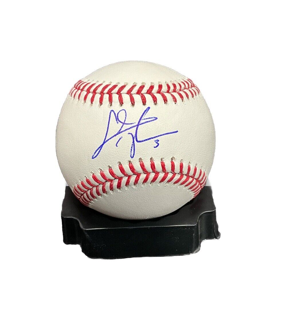 CHRIS TAYLOR DODGERS 2020 WORLD SERIES CHAMPION SIGNED MLB BASEBALL PSA WITNESS