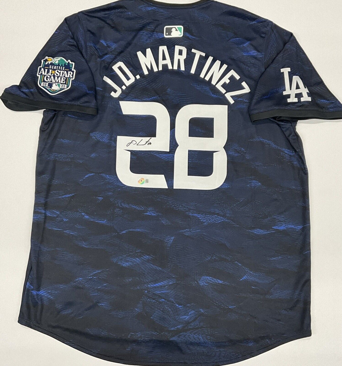 JD MARTINEZ DODGERS RED SOX SIGNED NIKE 2023 ALL STAR GAME JERSEY BAS W807887