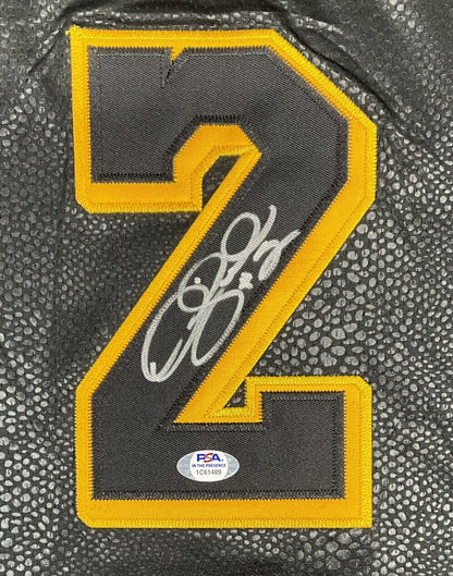 DEREK FISHER LOS ANGELES LAKERS 5X NBA CHAMPION SIGNED BLACK JERSEY PSA 1C61489