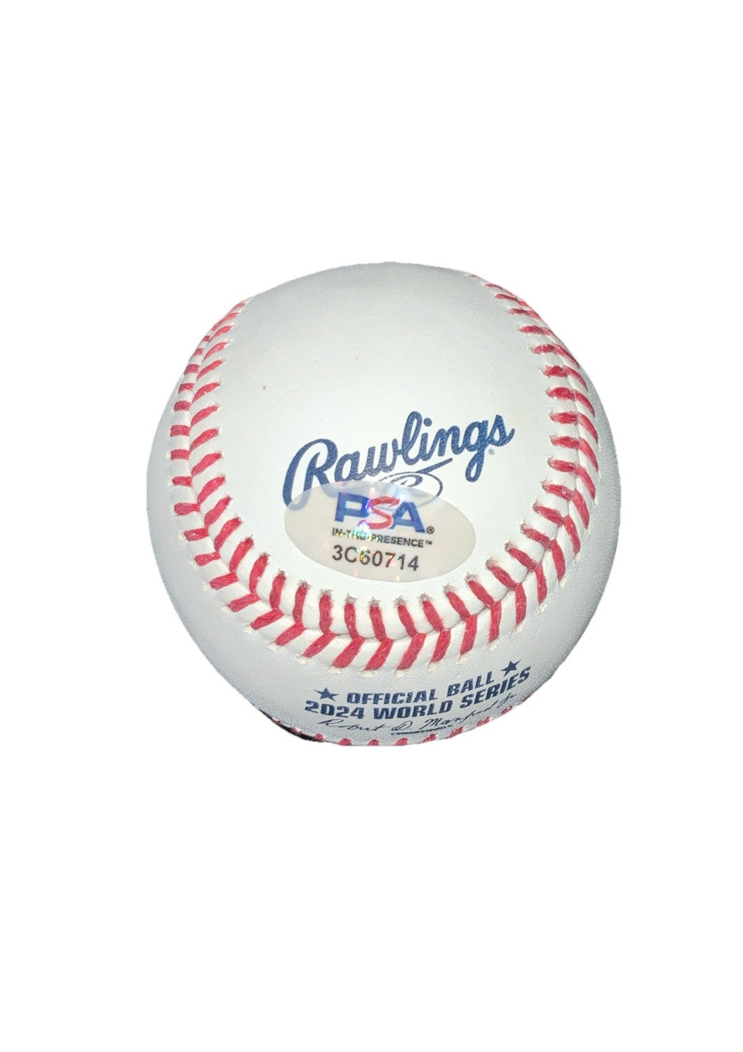 ANTHONY BANDA SIGNED 2024 WORLD SERIES MLB BASEBALL  PSA WITNESS