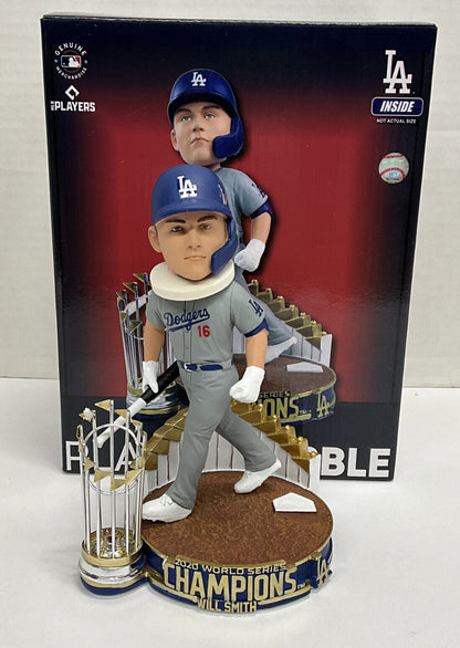 WILL SMITH DODGERS SIGNED FOCO 2020 WORLD SERIES LE #/400 BOBBLEHEAD BAS WW31079