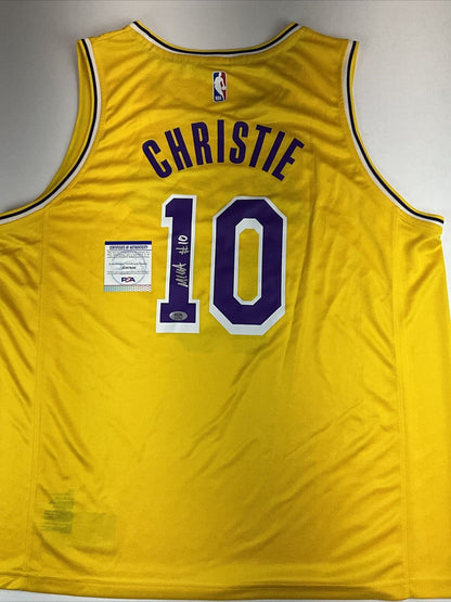 MAX CHRISTIE SIGNED LOS ANGELES LAKERS FANATICS NBA JERSEY PSA ITP 2C87956