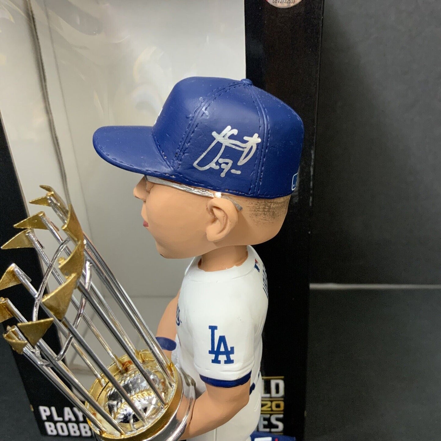 JULIO URIAS DODGERS SIGNED 2020 WORLD SERIES CHAMPIONSHIP BOBBLEHEAD BAS WZ59937