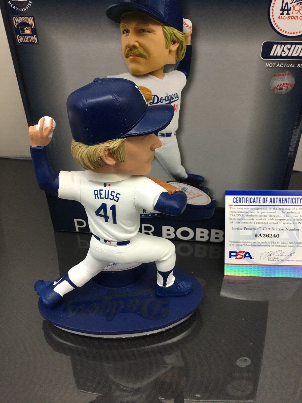 JERRY REUSS DODGERS SIGNED 1980 ALLSTAR GAME FOCO BOBBLEHEAD WINNING PITCHER PSA