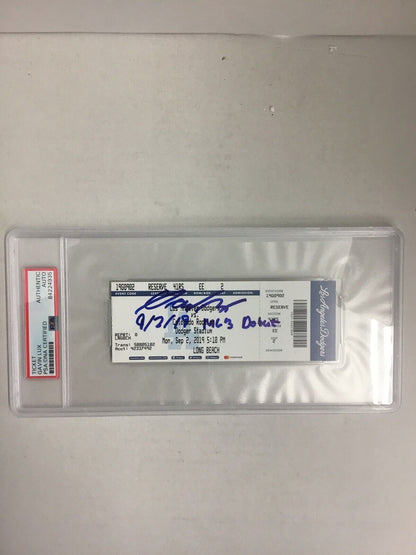 GAVIN LUX SIGNED PSA SLABBED TICKET STUB "9/2/19 MLB DEBUT" INSCRIPT FANATICS 36