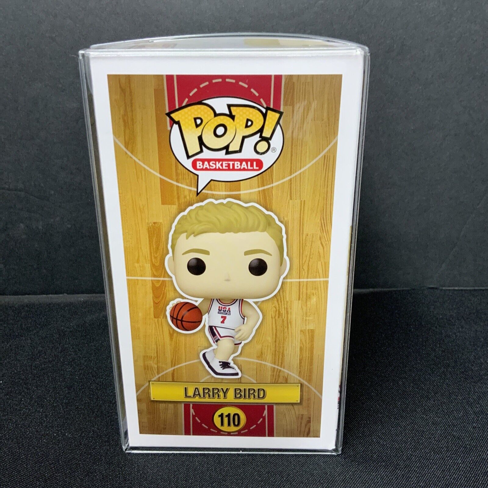 LARRY BIRD SIGNED TEAM USA #110 TARGET EXCLUSIVE FUNKO POP PSA WITNESS 1C10624