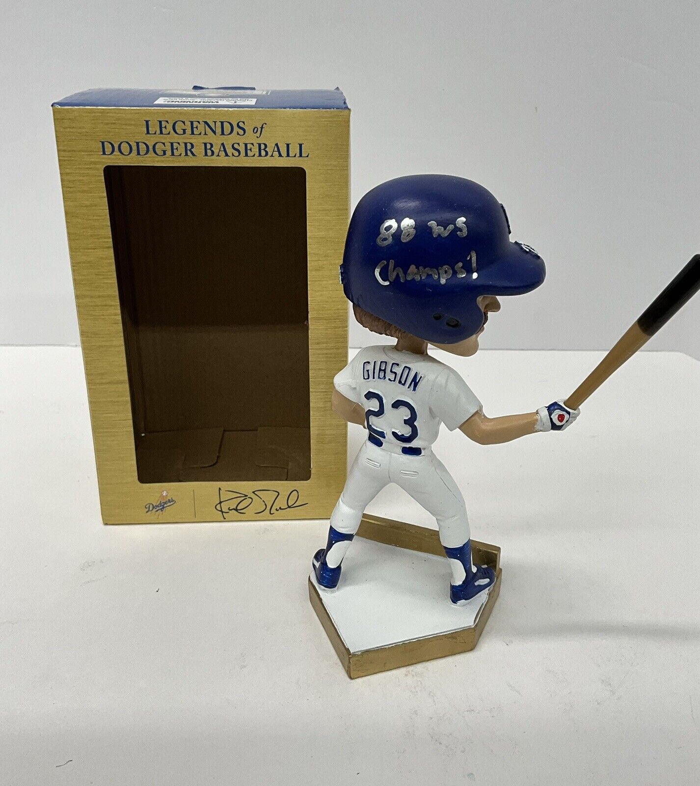 KIRK GIBSON DODGERS SIGNED 2019 SGA BOBBLEHEAD "88 WS CHAMPS" INSCRI PSA 3T04225