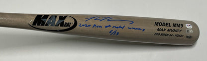 6/13 MAX MUNCY SIGNED GAME MODEL MM9 MAXBAT "2020 piece of metal winner" MLB PSA