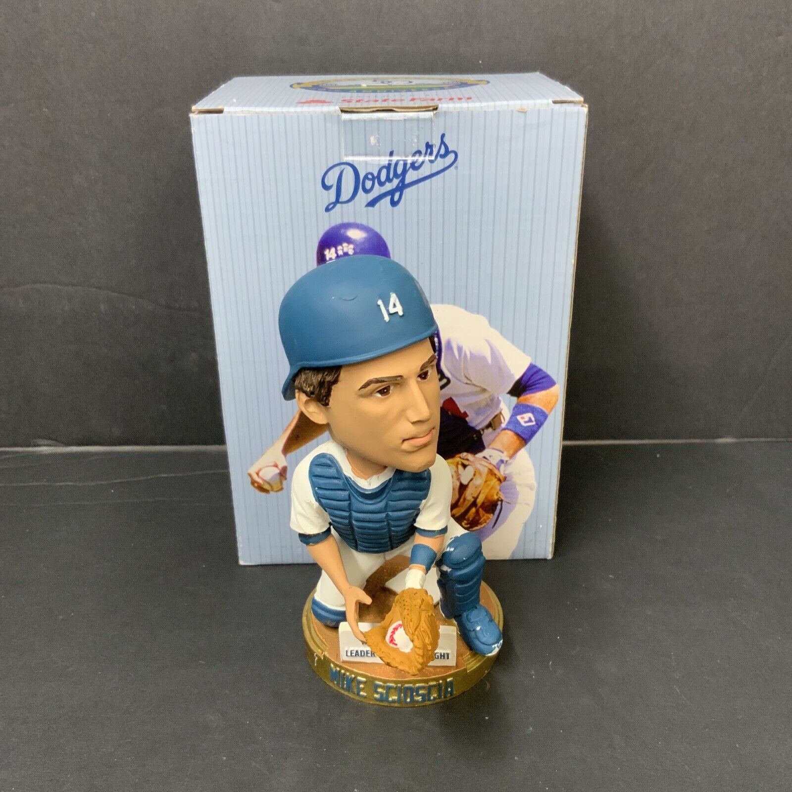 MIKE SCIOSCIA DODGERS WS CHAMPION SIGNED 2012 SGA BOBBLEHEAD BECKETT WS31156