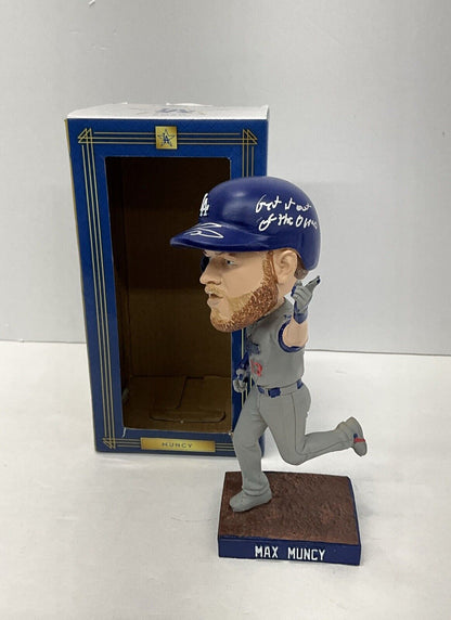 MAX MUNCY SIGNED DODGERS 2021 BOBBLEHEAD "GET IT OUT OF THE OCEAN" PSA 2C51374