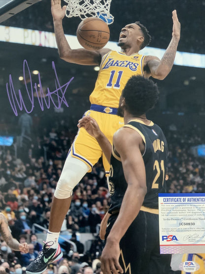 MALIK MONK LAKERS SIGNED 11x14 DUNK CELEBRATION P PHOTO PSA ITP AUTHENTICATED