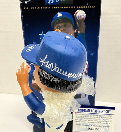 FERNANDO VALENZUELA DODGERS SIGNED 06 SGA LE SILVER BASE BOBBLEHEAD PSA 1C52133