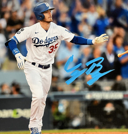 CODY BELLINGER DODGERS 2020 WS CHAMPION SIGNED 22X26 CANVAS BECKETT BH79026