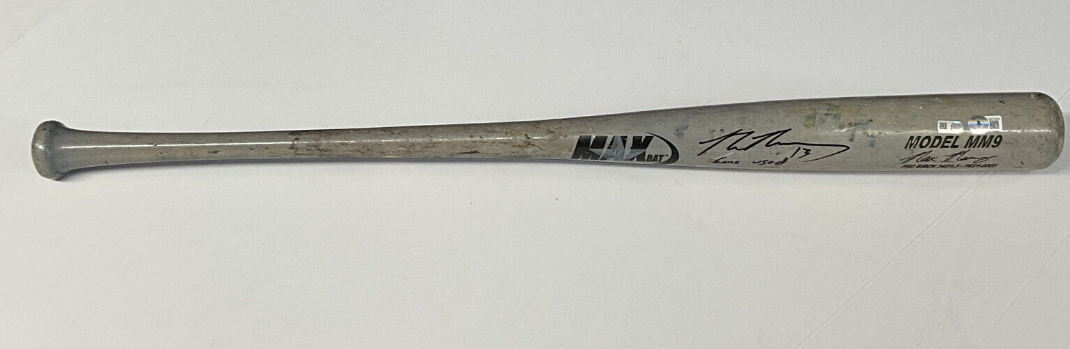 MAX MUNCY DODGERS SIGNED GAME USED MAXBAT MM9 BAT "GAME USED" IN BAS WZ79422