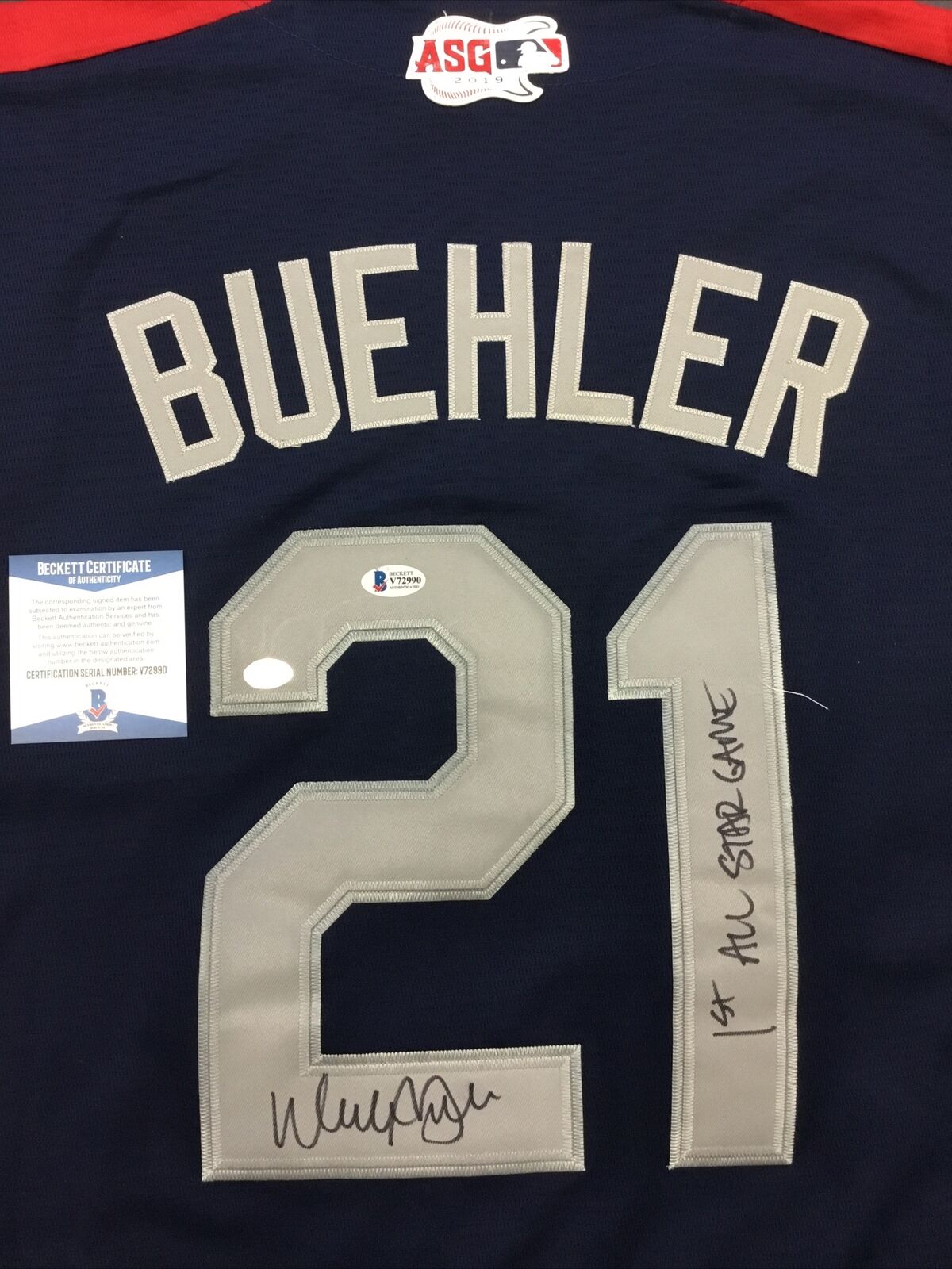 WALKER BUEHLER DODGERS SIGNED 2019 ALL STAR JERSEY "1ST ALL STAR GAME" INSC BAS