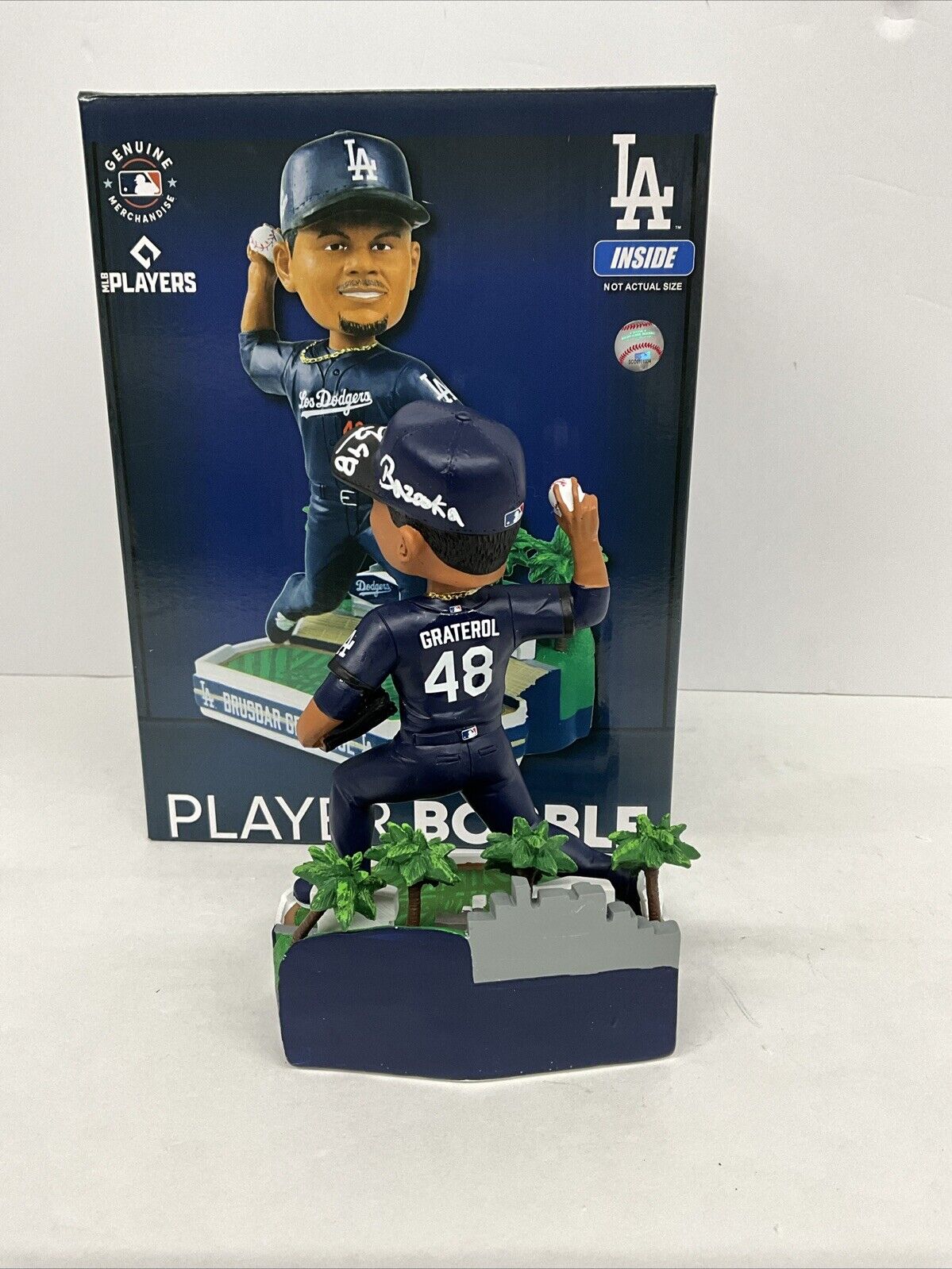 BRUSDAR GRATEROL SIGNED DODGERS FOCO CITY CONNECT BOBBLEHEAD BAZOOKA PSA 3C24582