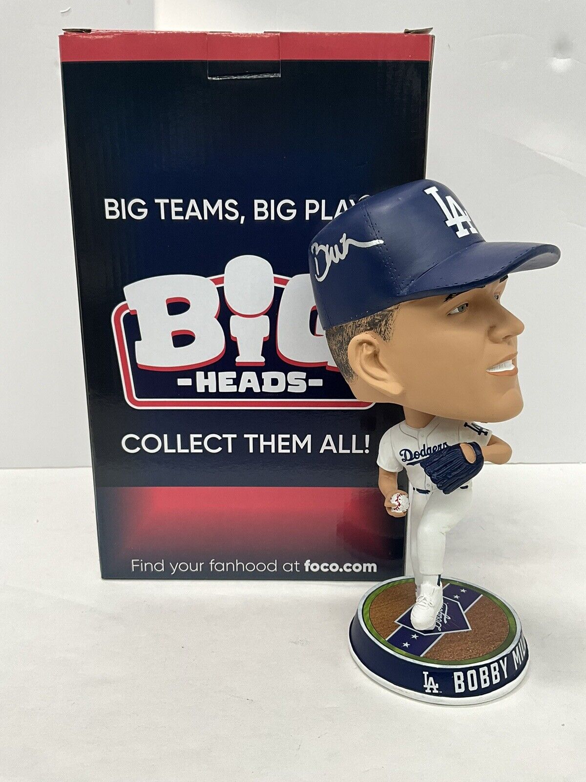 BOBBY MILLER SIGNED DODGERS FOCO BIGHEAD LIMITED #/123 BOBBLEHEAD PSA RG50501