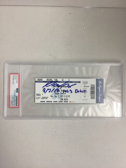 GAVIN LUX SIGNED PSA SLABBED TICKET STUB "9/2/19 MLB DEBUT" INSCRIPT FANATICS 36