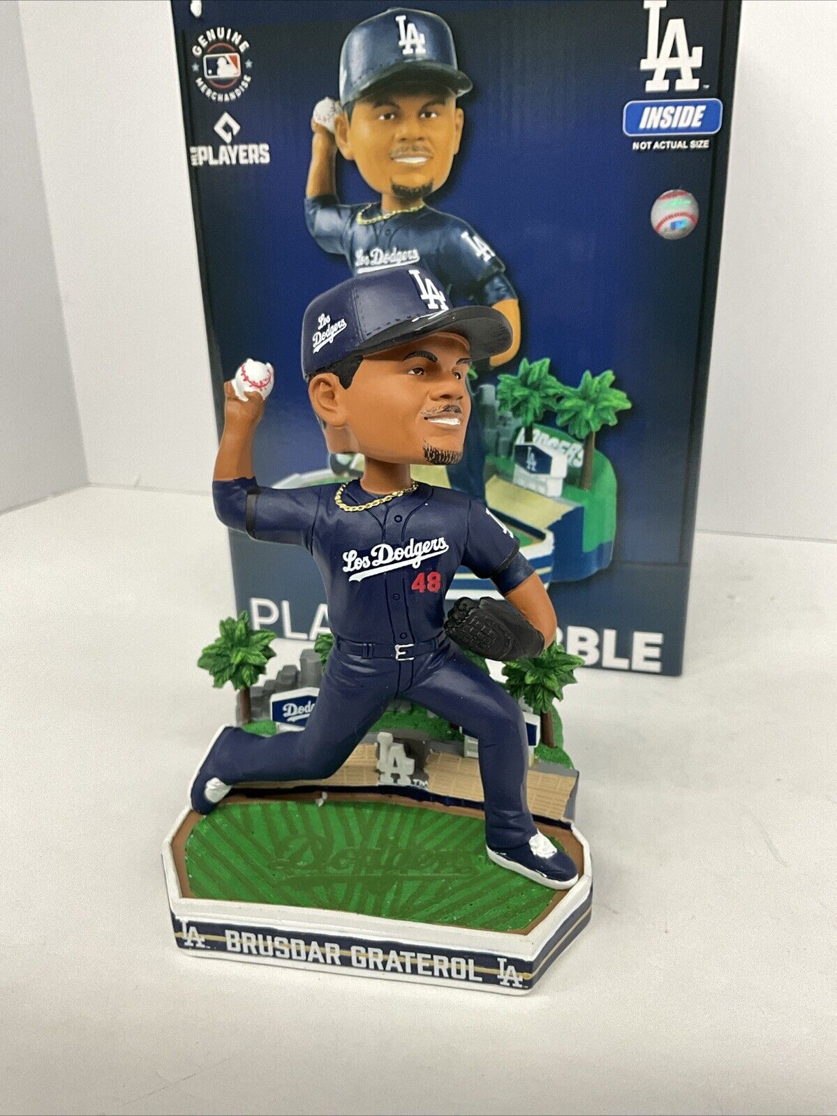 BRUSDAR GRATEROL SIGNED DODGERS FOCO CITY CONNECT BOBBLEHEAD BAZOOKA PSA 3C24584