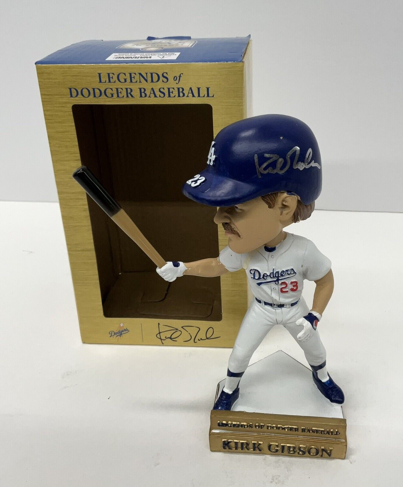 KIRK GIBSON DODGERS SIGNED 2019 SGA BOBBLEHEAD "88 WS CHAMPS" INSCRI PSA 3T04225