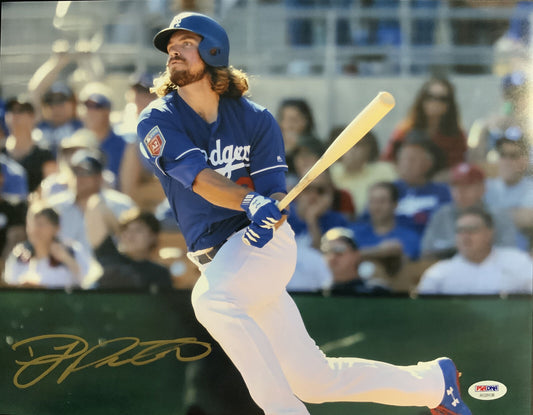 DJ PETERS DODGERS PROSPECT SIGNED 11X14 DODGERS PHOTO PSA ROOKIEGRAPH RG29138