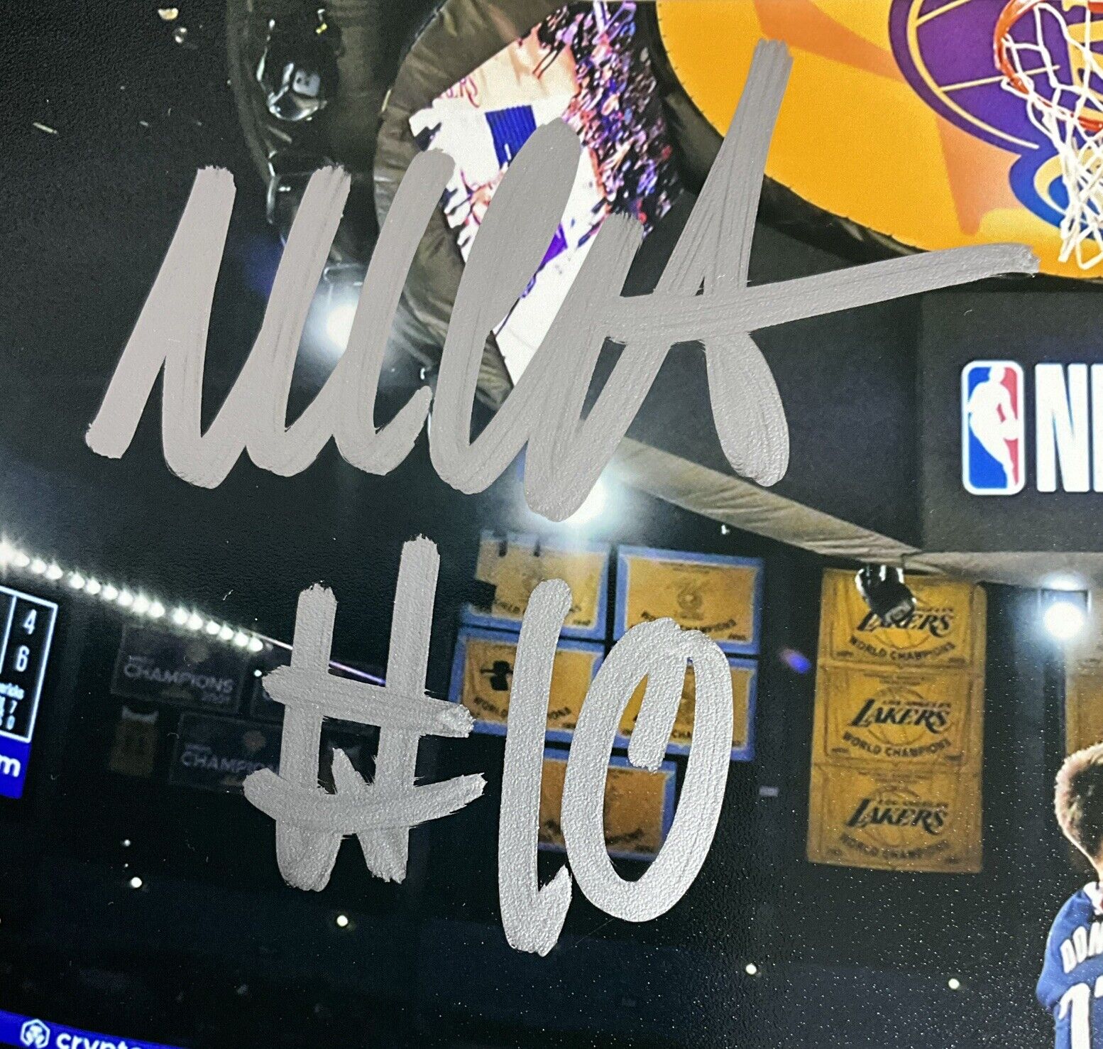 MAX CHRISTIE LOS ANGELES LAKERS SIGNED 8X10 VS MAVERICKS LUKA DONCIC PHOTO PSA